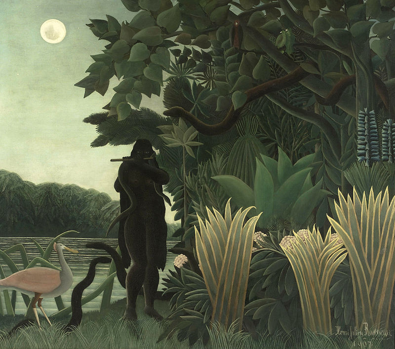 Henri Rousseau "L'incantatrice di serpenti" 1907, Museo D'Orsay, Parigi