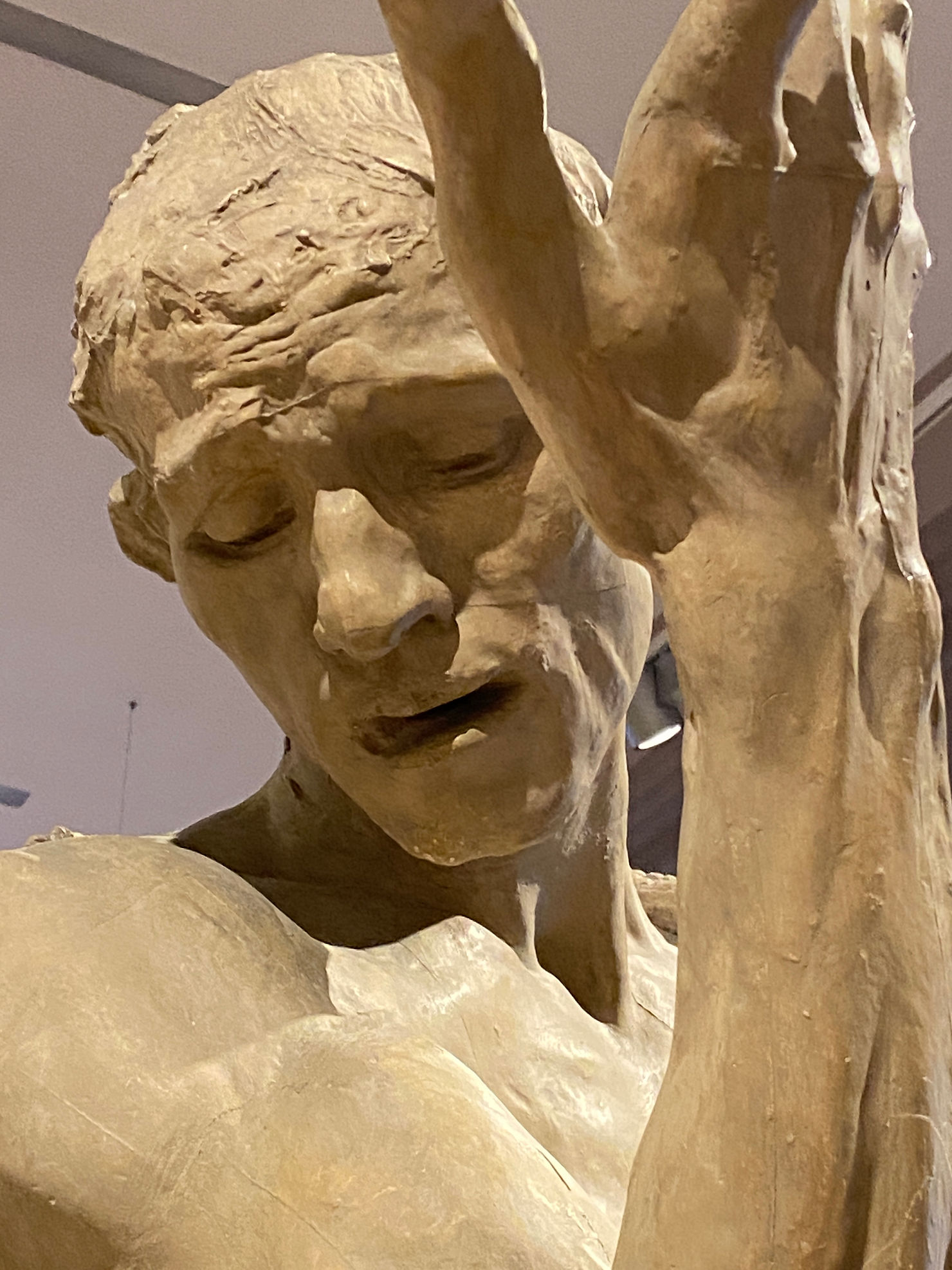 Auguste Rodin "I borghesi di Calais", 1889, gesso, cm 215x265x202. Acquisto alla Biennale, 1901. Galleria Internazionale d'Arte Moderna , Ca' Pesaro, Venezia.