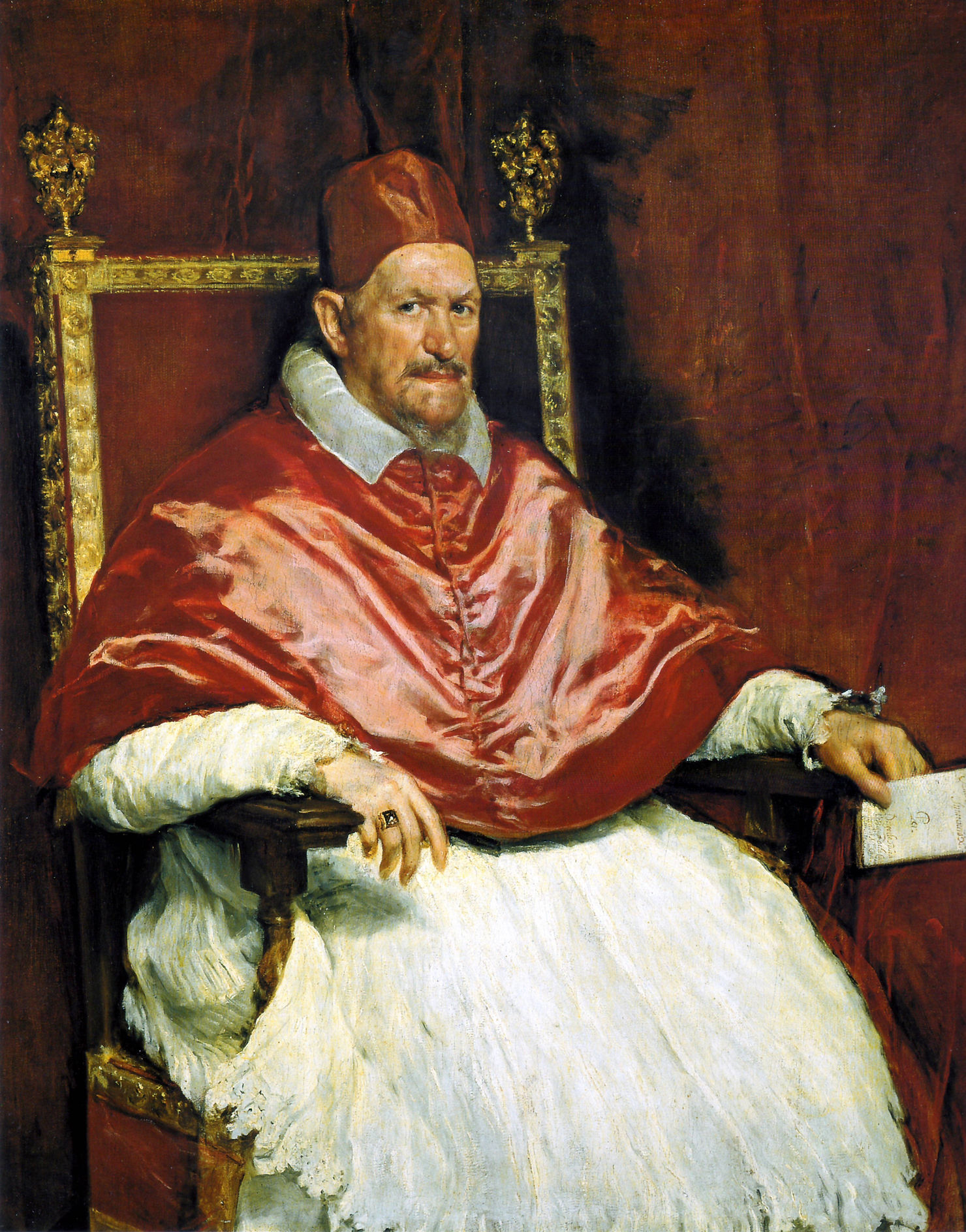 Diego Velázquez "Papa Innocenzo X" 1650 olio su tela cm.140x120 Gallera Doria Pamphilj Roma (Fig.3) 