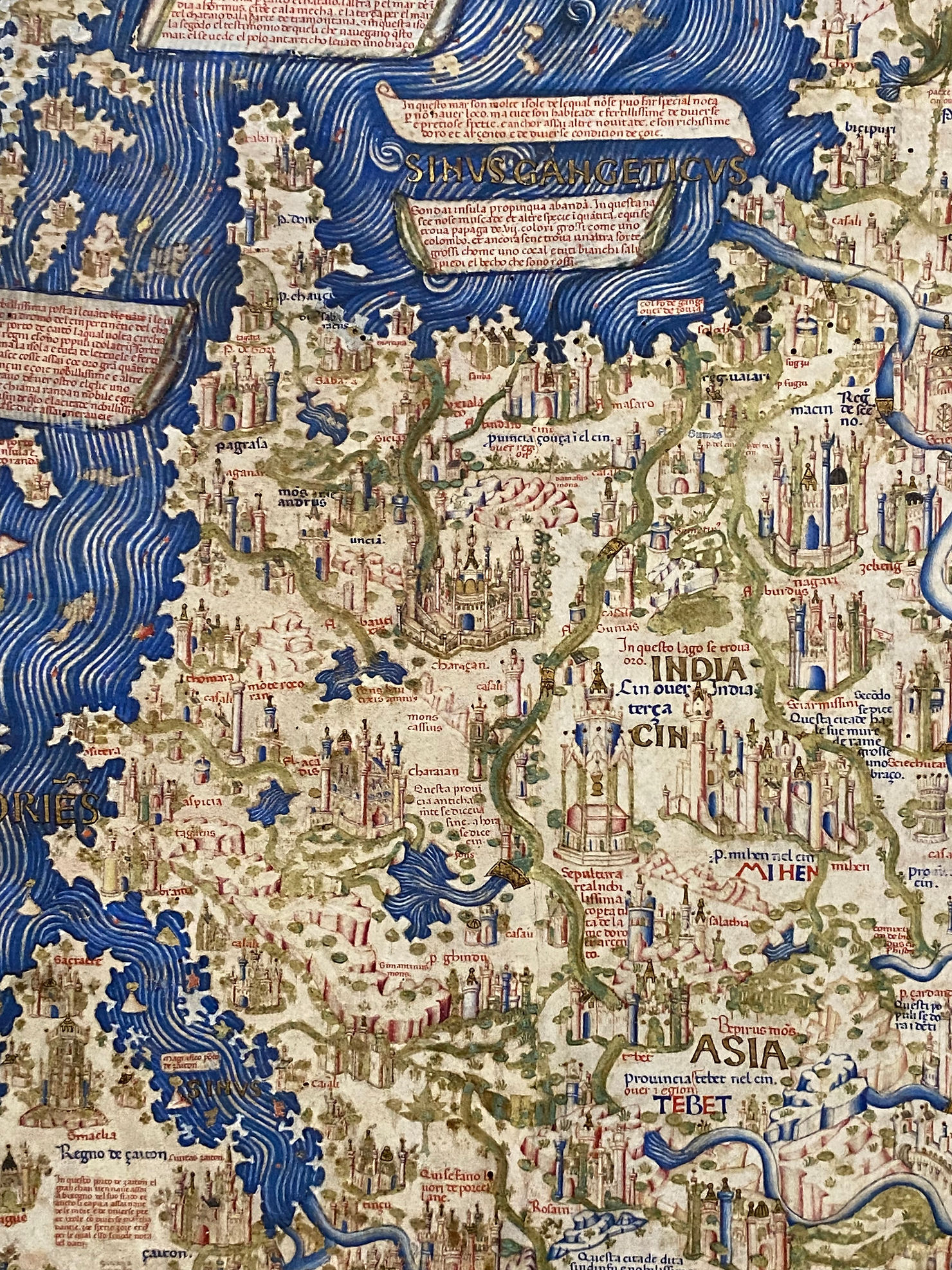 Particolare Mappamondo, 96x193 cm, Fra' Mauro, 1457-1458