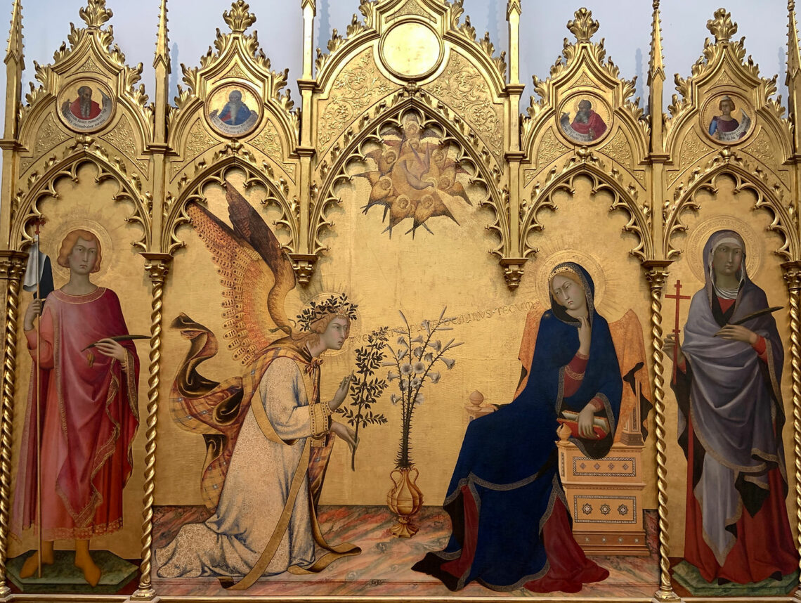 Annunciazione e i santi Ansano e Massima di Simone Martini e Lippo Memmi