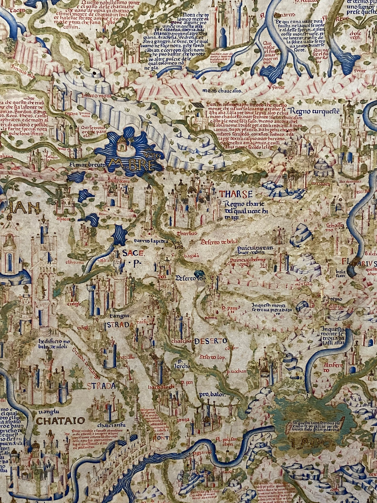 Particolare Mappamondo, 96x193 cm, Fra' Mauro, 1457-1458