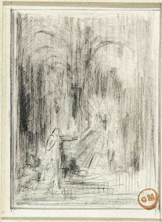 L'Apparizione composizione generale Paris, Musée du Louvre, Studio relativo all'Apparizione, salone del 1876 (Parigi, Museo del Louvre, dipartimento di arti grafiche, fondi del museo d'Orsay, R.F. 2130)