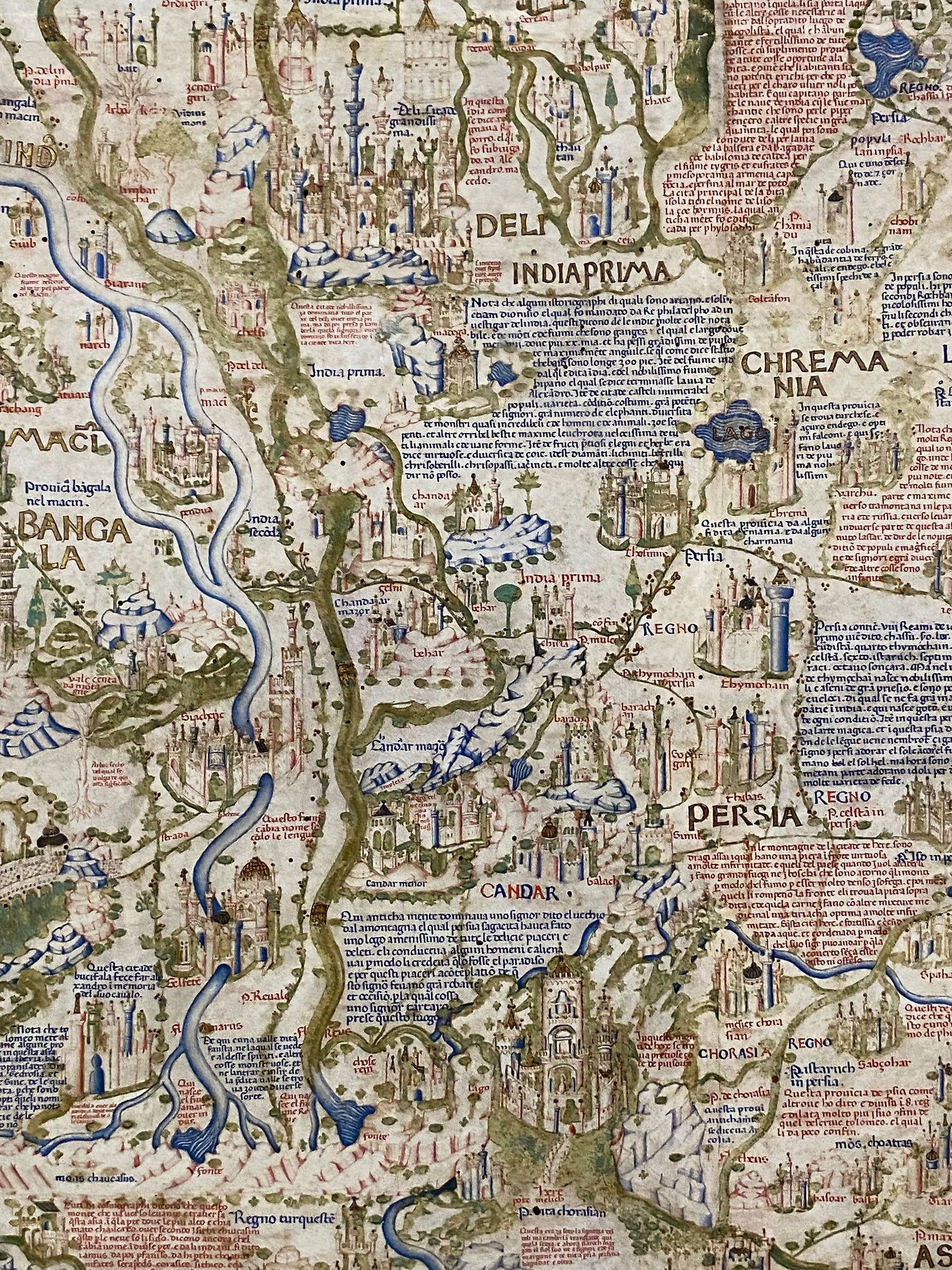 Particolare Mappamondo, 96x193 cm, Fra' Mauro, 1457-1458