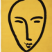 Henri Matisse, viso su fondo giallo