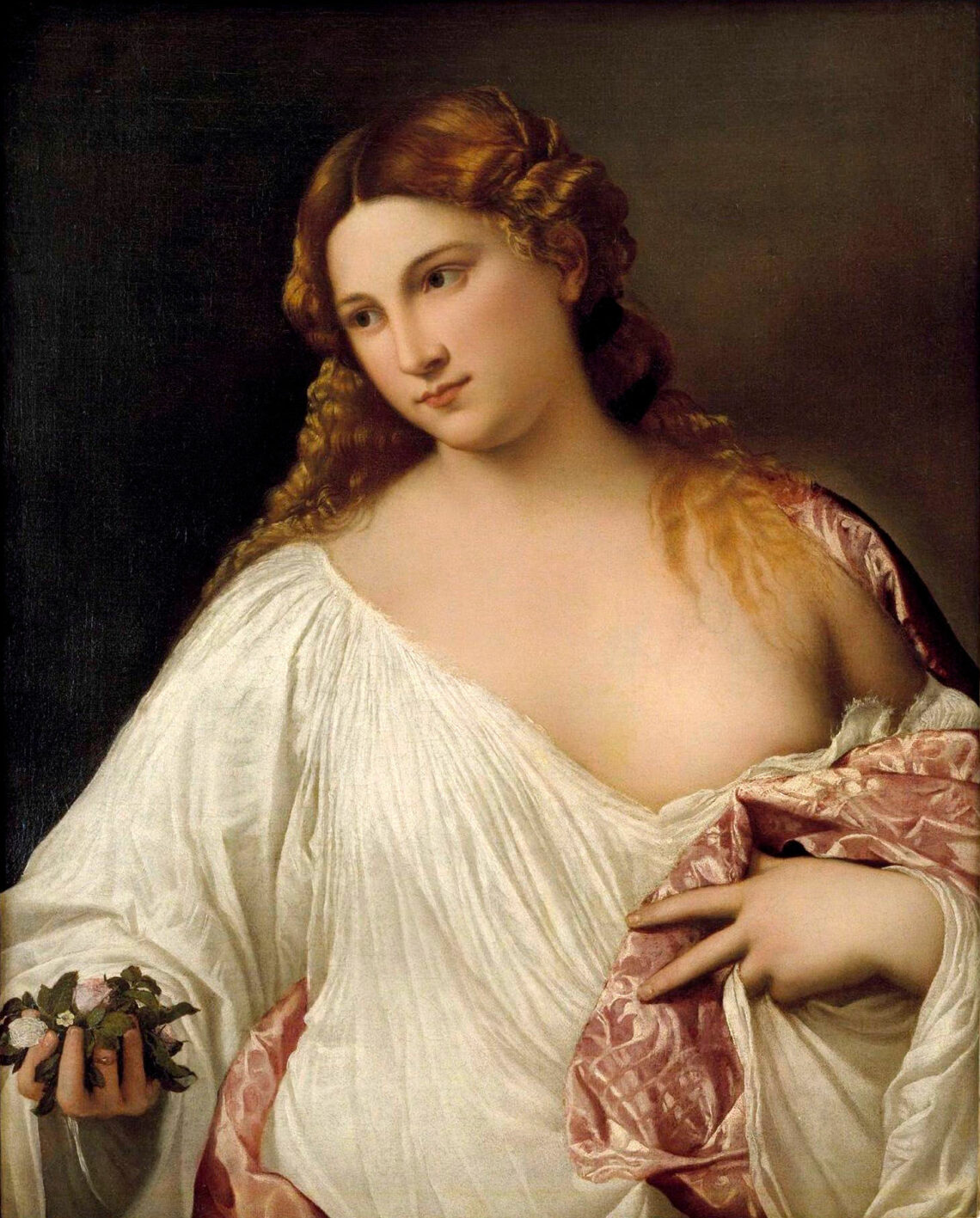 Flora, Tiziano Vecellio, 1515 circa, Galleria degli Uffizi di Firenze.