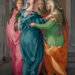 Pontormo, Visitazione (1528-1530) olio su tavola, 202x156 cm. Carminagno, Propositura dei Santi Michele e Francesco