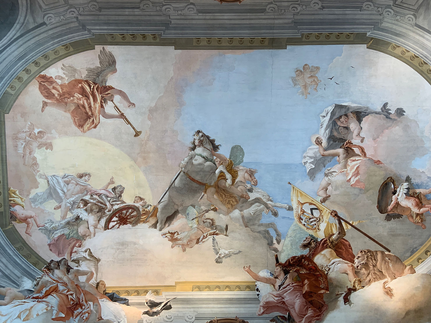 Giambattista Tiepolo “L’Allegoria nuziale” Palazzo Ca’ Rezzonico, Venezia. Foto di Manuela Moschin.