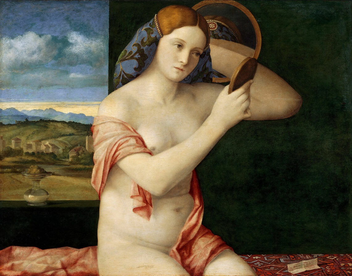 Giovanni Bellini, Donna allo specchio, 1515. Olio su tavola, 62,9x78,3 cm. Vienna, Kunsthistorsches Museum.