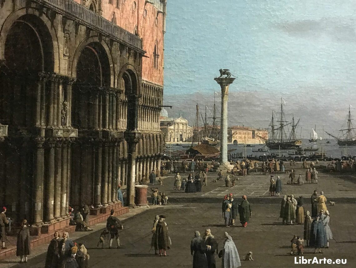 Particolare, Piazzetta San Marco con la Loggetta e la Libreria, Antonio Canal detto il Canaletto