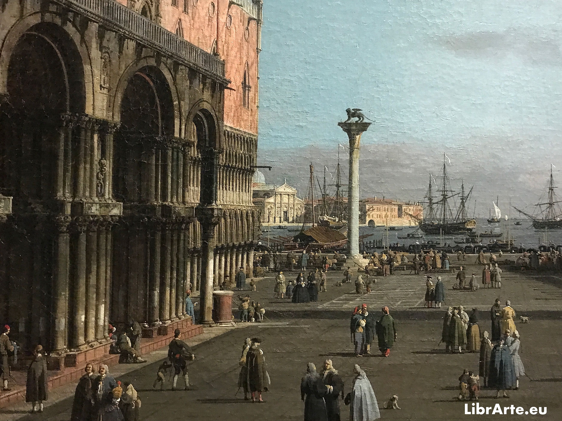 Particolare, Piazzetta San Marco con la Loggetta e la Libreria, Antonio Canal detto il Canaletto